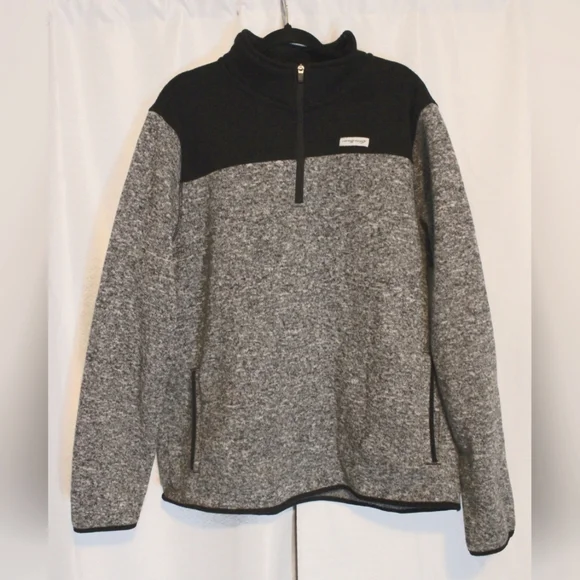 Eddie Bauer Men’s Black/Grey Half Zip Sweater Fleece – Size XL - Picture 5 of 8